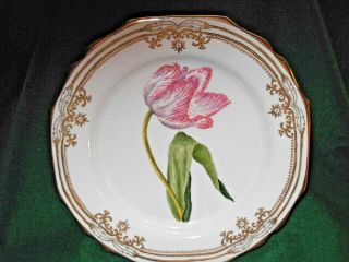 W L 1895 (wong Lee) 10 " Floral Hanging Wall Plate