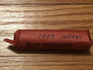 Roll Of 50 1903 Indian Head Cent Pennies