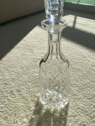 Waterford Lismore Crystal Wine Decanter With Stopper - Art Deco Vintage