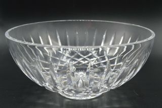 Waterford Crystal Bowl Lismore Pattern Signed 9 Inch Round
