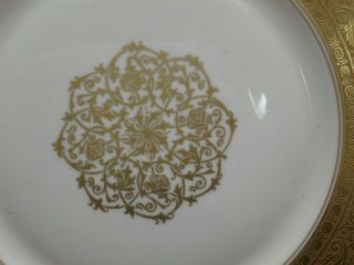 Vintage Gold Czechoslovakia Floral Dinner Plate serving plate 2
