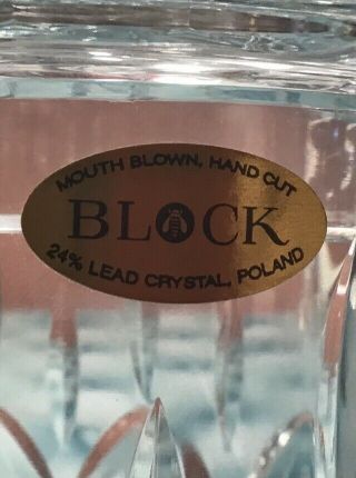Block Olympic Biscuit Barrel Jar Mouth Blown Hand Cut Lead Crystal from Poland 2