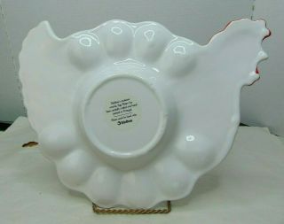 Teleflora Ceramic Hand Painted Chicken Deviled Egg Tray Platter Plate - Portugal 2