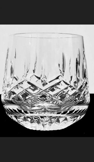 Waterford Crystal Lismore Roly Poly Old Fashioned 9 Oz Rocks Glass Tumbler 3.  25”