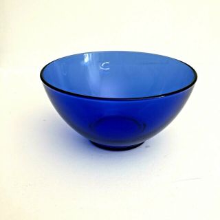 Arcoroc France Cobalt Blue Vintage Cereal Bowl 5” In Diameter