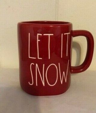 Rae Dunn Let It Snow Mug Red Large Letter Ll Christmas 2020