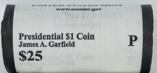 2011 P James Garfield Presidential  Dollar 25 Coin Roll