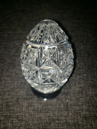 Waterford Crystal Egg With Sticker And Silver Plated Stand 12th Edition Ireland