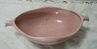 Red Wing Mid Century Modern Chip Dip / Console / Candy Dish - Pink Fleck -