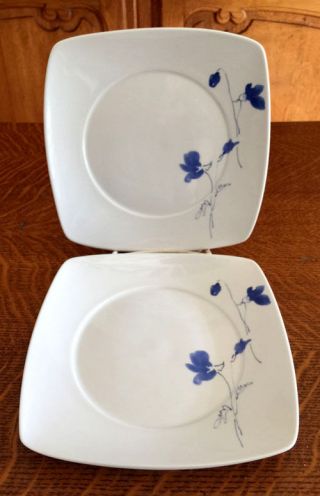 2 Studio Nova China Ming Blue Pattern Salad Plates