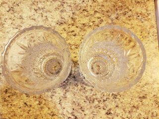 Princess House Etched Leaded Crystal Candle Holders 1 Set with 2 2
