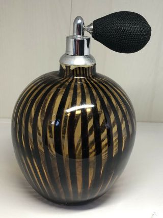 Vintage Italian Murrina Murano Glass Perfume Bottle Atomizer Very Large