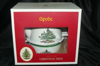 Spode Christmas Tree Cheer Tea For One 3 Piece Set Teapot With Lid Tea Cup & Box