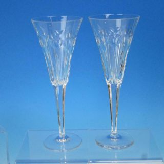 Waterford Crystal - Millennium - Love - 2 Fluted Champagne Glasses - 9¼ Inches