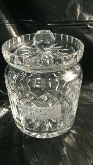 Waterford Crystal Lismore Biscuit Barrel With Lid Cookie Candy Jar