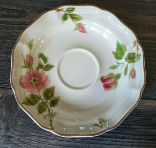 Set Of 8 Vintage Mikasa Heritage Rose Petals 6 1/4 " Tea Saucer Plates