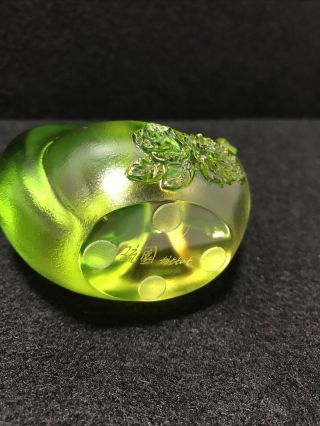 Exquisite Tittot Art Glass Green Pig Figure From Taiwan 3