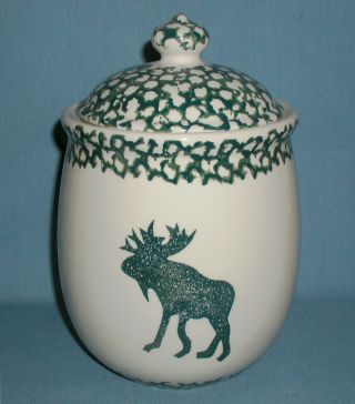 Folk Craft Moose Country By Tienshan - Large Canister Or Cookie Jar