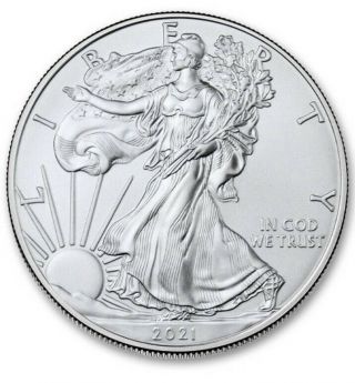 2021 Type 1 American Silver Eagle Bu Straight From The Tube