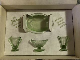 Mosser Glass The Jennifer Miniatures Children’s Tea Set Green