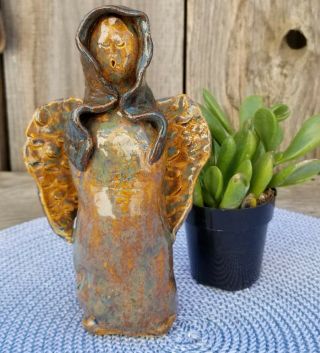 Vintage Pottery Ceramic Singing Hand Crafted Angel