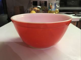 402 Vintage Pyrex Primary Red Mixing Nesting Bowl 1 1/2 Qt 7 1/4 "