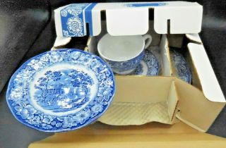 4 Piece Place Setting - Liberty Blue By Staffordshire Ironstone
