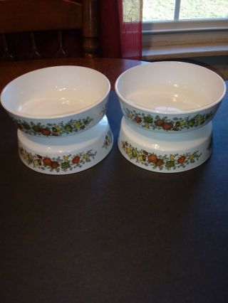 Vintage Corning Centura " Spice Of Life " Cereal / Soup Bowl Set Of 4 - 5 1/2 "