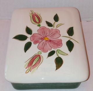 Vintage Stangl Pottery Wild Rose Pattern Covered Dish Trenton NJ (G) 2