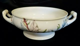 Antique Asian Themed China Hand Painted Soup Tureen (no Lid),  Unknown Maker