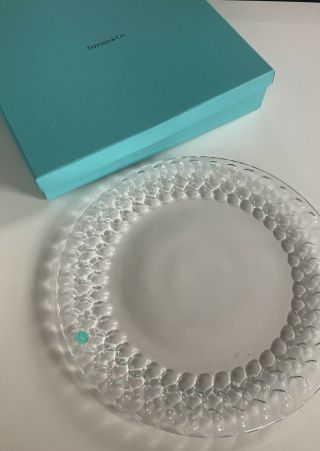 Tiffany & Co Honeycomb Platter 12d Crystal Glass Item 35539972