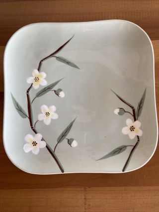 Weil Ware.  Celadon Blossom.  Salad/ Dessert Plates Set Of 8.  8“ X 8“.