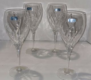 Vintage Jg Durand Cristal Agena Water Goblets Set Of 4 Made In France