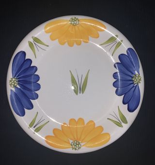 Maxam La Primula Italian Daisy Floral Hand Painted Dinner Plate 10.  25 " Italy