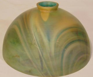 Art Deco Reverse Painted Lamp Shade Landscape Art Signed Ticky Pairpoint 3