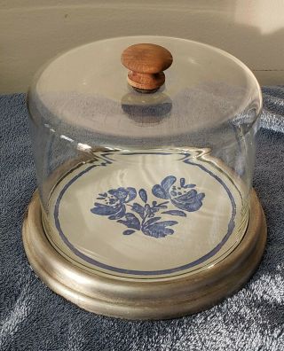 Pfaltzgraff " Yorktowne " Cheese Or Cake Tray With Dome