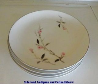 Japan Cherry Blossom Fine China Of Japan 1067 Salad Plate Pink Flowers Set Of 4