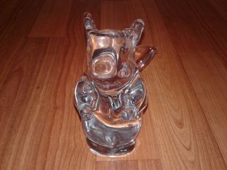 Vintage 1970 ' s Signed Daum France Crystal Glass Standing Squirrel Figure 6 1/2 