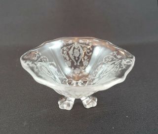 Cambridge Glass Nut Cup Dish 3400 Line 4 - Footed Etched Diane Crystal