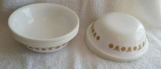 8 Corelle Butterfly Gold 6 1/4 " Soup/cereal Bowls Good
