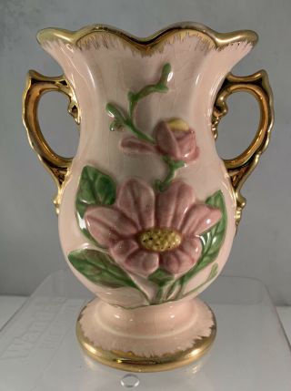 Vintage Hull Usa Art Pottery Vase H - 5 - 6 1/2 " Magnolia Pale Pink