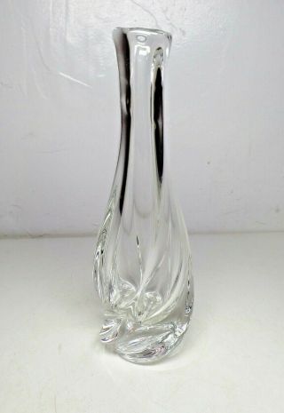 St Louis France Crystal Vase,  Twisted,  9.  5  Tall