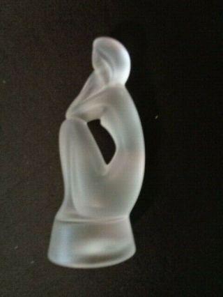 Lalique France Frosted Art Glass Nude Woman Figure 6 "