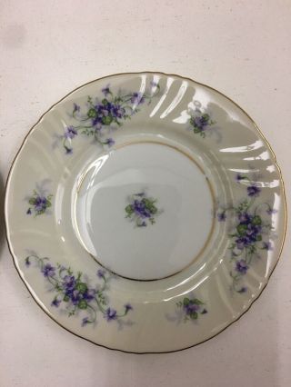 Johann Haviland Violets Small Side Dish Plates Jl 061317B 2