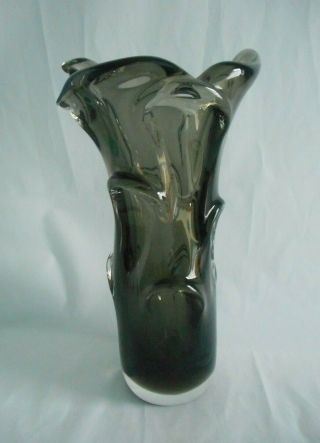 Stunning Skrdlovice Art Glass Vase By Jan Beranek.  Weighs 2.  6 Kg