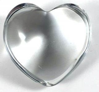 Baccarat Crystal Puffed Heart Paperweight