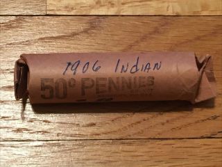 Roll Of 50 1906 Indian Head Pennies