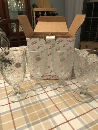 Princess House Fantasia Iced Tea / Water Goblets Set Of 4