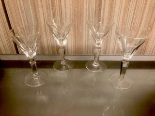 Vintage Set Of 4 Waterford Crystal Sheila Glass Cordials