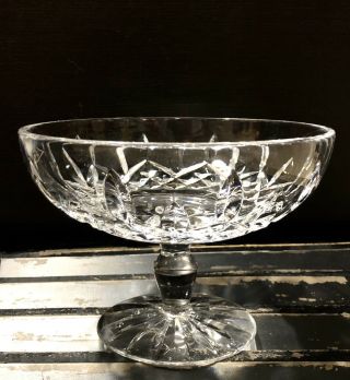 Waterford Vintage Cut Irish Crystal Lismore Pattern Footed Compote Bowl